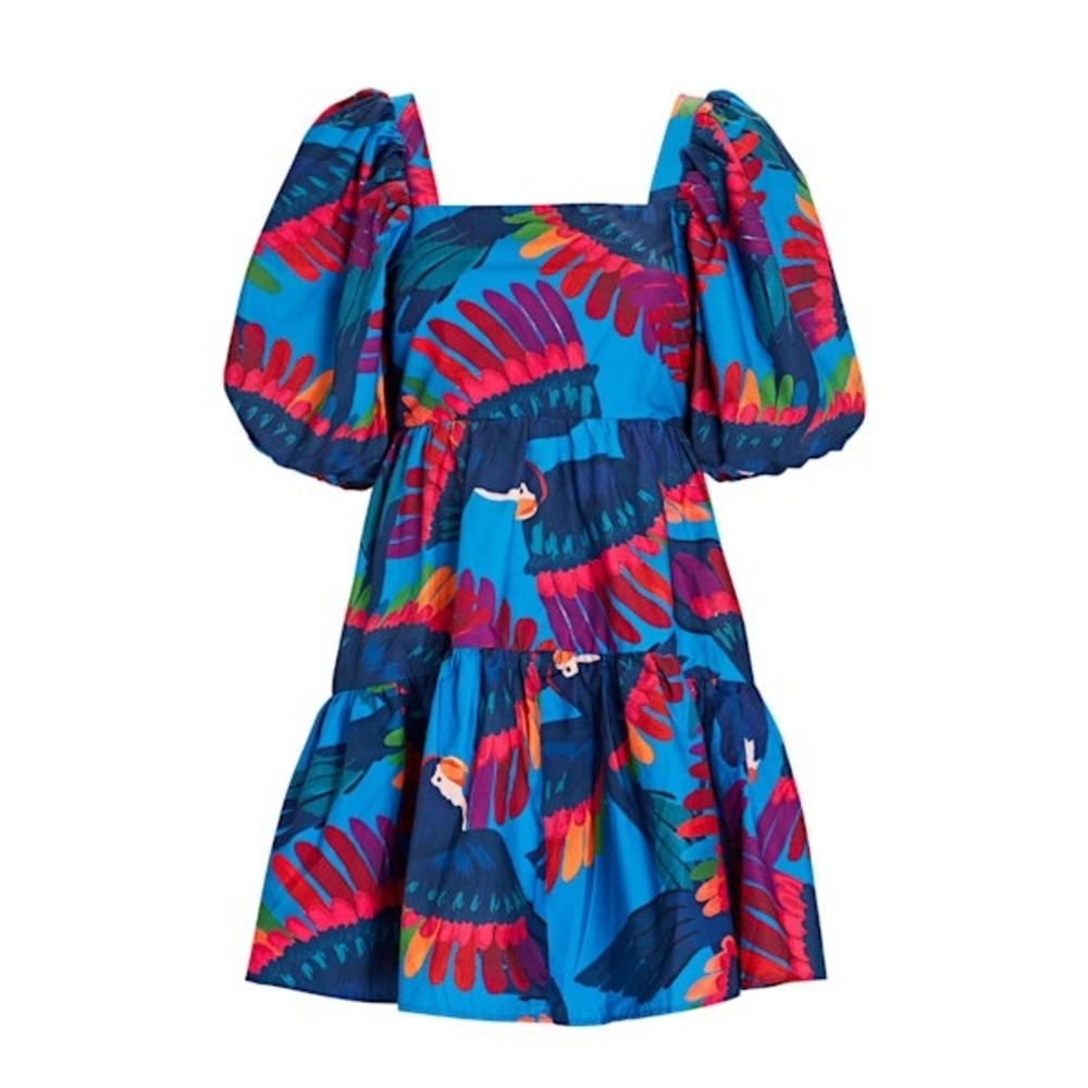 FARM‎ Rio Rainbow Macaw Mini Dress Size Medium